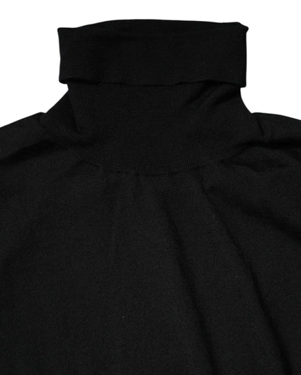Dolce & Gabbana Black Cashmere Knitted Men Pullover Sweater