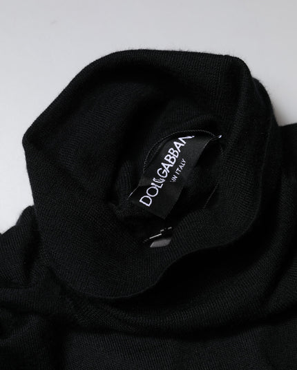 Dolce & Gabbana Black Cashmere Knitted Men Pullover Sweater