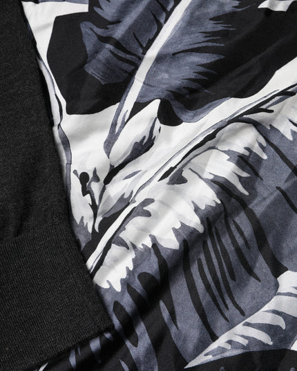 Dolce & Gabbana Black Printed Knitted Men Pullover Sweater