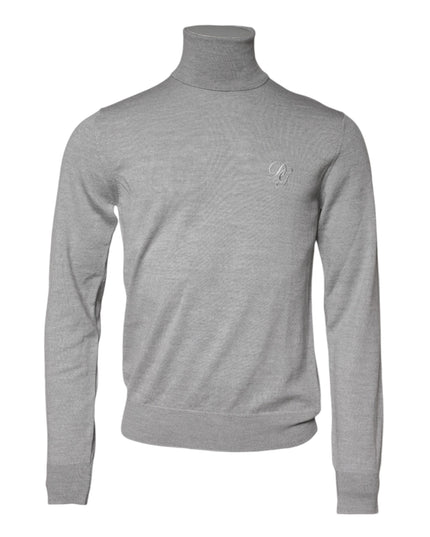 Dolce & Gabbana Gray Wool Knitted Men Pullover Sweater