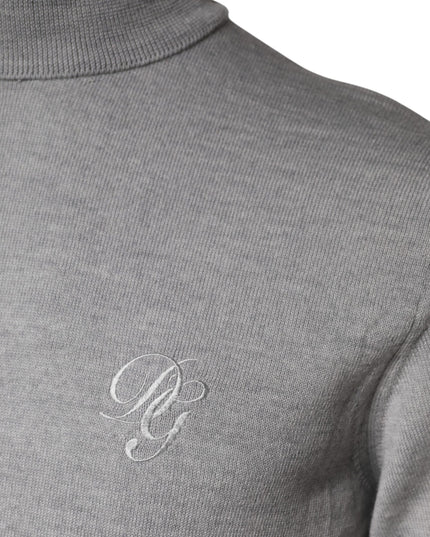 Dolce & Gabbana Gray Wool Knitted Men Pullover Sweater