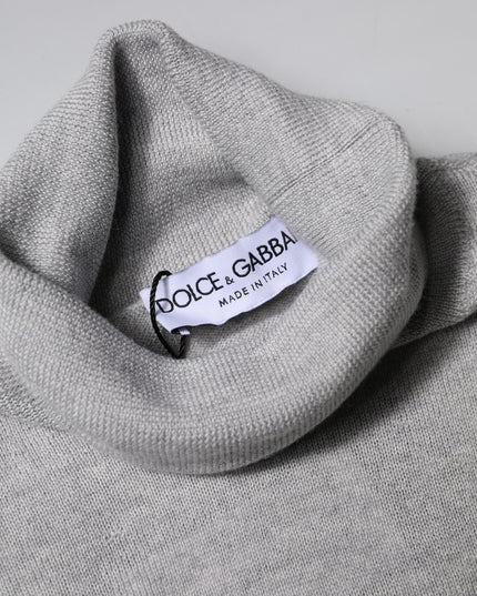 Dolce & Gabbana Gray Wool Knitted Men Pullover Sweater