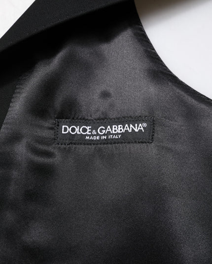 Dolce & Gabbana Black Wool Waistcoat Dress Formal Vest
