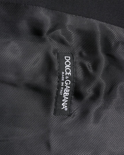Dolce & Gabbana Black Wool Waistcoat Dress Formal Vest