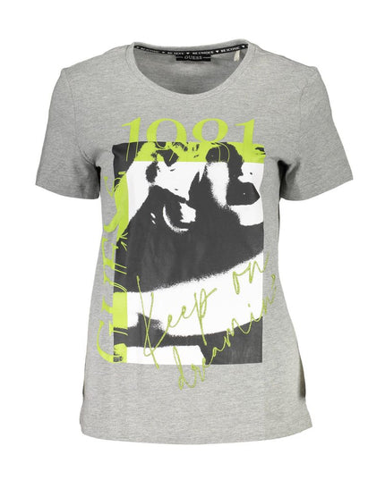 Guess Jeans Gray Cotton Women T-Shirt