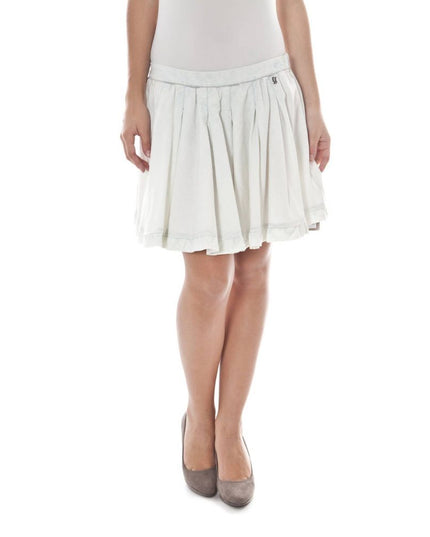 John Galliano White Cotton Skirt