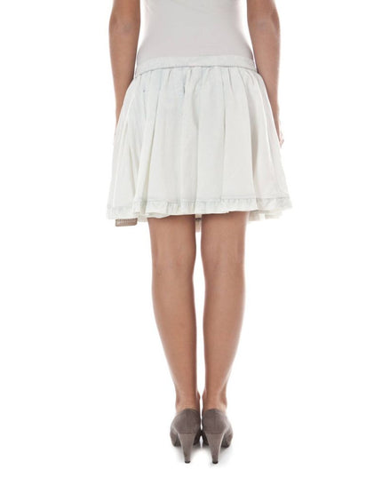 John Galliano White Cotton Skirt