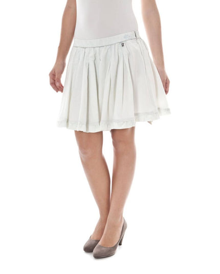 John Galliano White Cotton Skirt