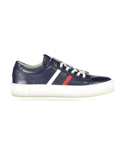 Tommy Hilfiger Blue Leather Men Sneaker