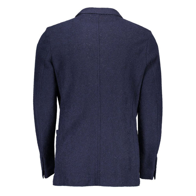 Gant Blue Wool Men Jacket