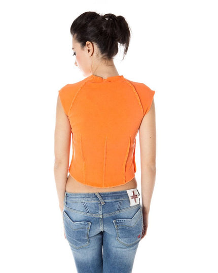 Zuelements Orange Cotton Women T-Shirt