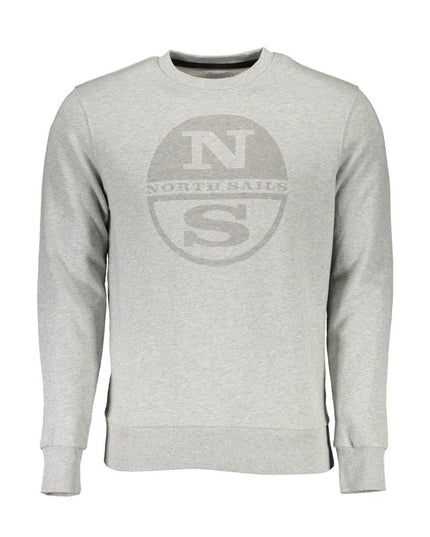 North Sails Gray Organic Cotton Men Sweater