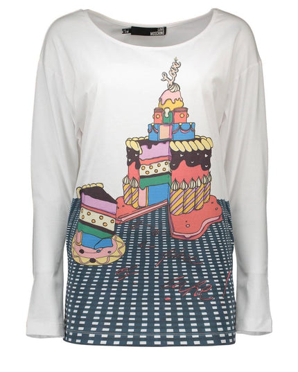 Love Moschino White Cotton Women T-Shirt