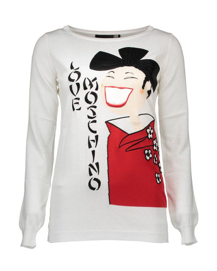 Love Moschino White Other Fibres Women Sweater