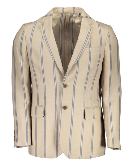Gant Beige Linen Men Jacket