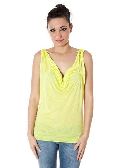 Zuelements Yellow Viscose Women Top