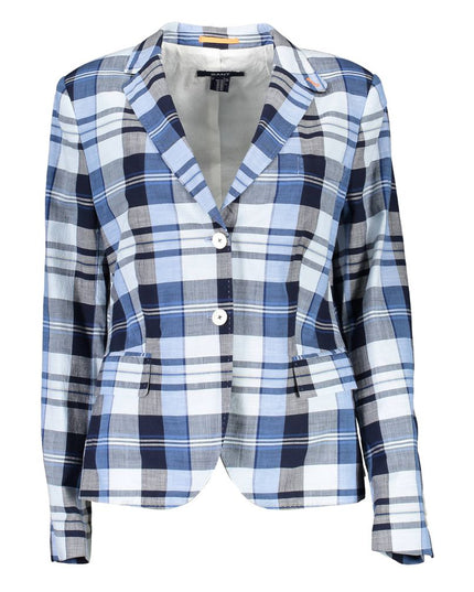 Gant Light Blue Cotton Women Jacket