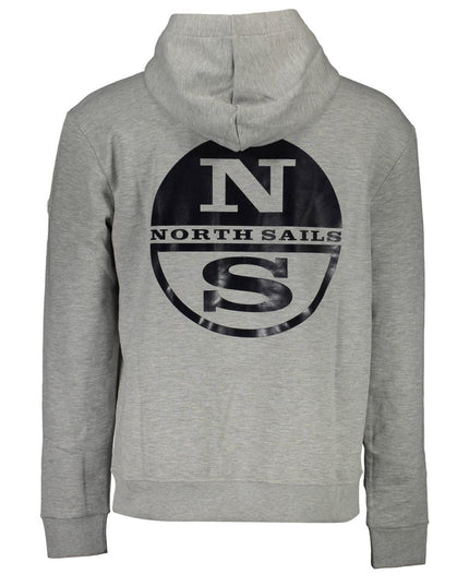 North Sails Gray Cotton Men Sweatshirt