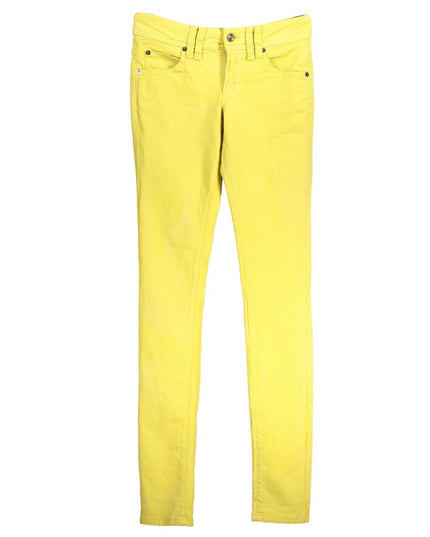 John Galliano Yellow Cotton Women Jeans