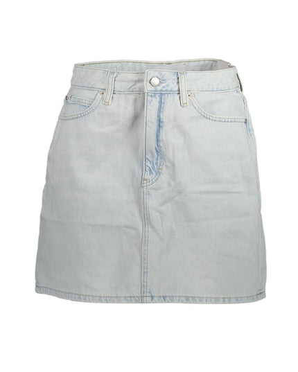 Calvin Klein Light Blue Cotton Women Skirt