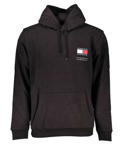 Tommy Hilfiger Black Cotton Men's Sweater Hoodie