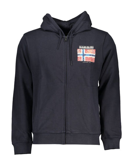 Napapijri Blue Cotton Men Sweater