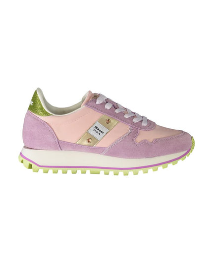 Blauer Pink Polyester Sneaker