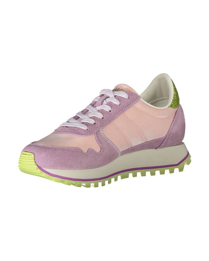 Blauer Pink Polyester Sneaker