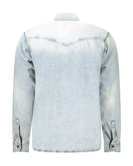 Hugo Boss Blue Cotton Shirt