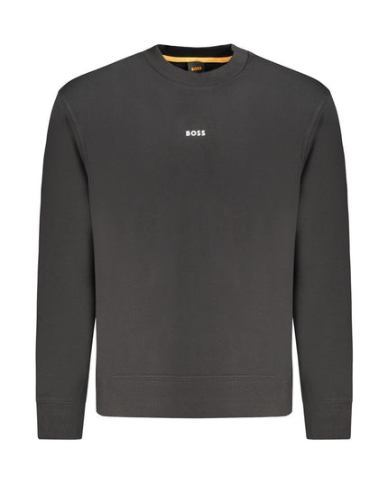 Hugo Boss Black Cotton Men Sweater