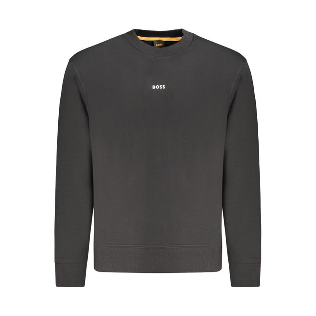 Hugo Boss Black Cotton Men Sweater