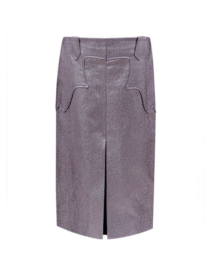 Tom Ford Purple Polyamide Midi Skirt
