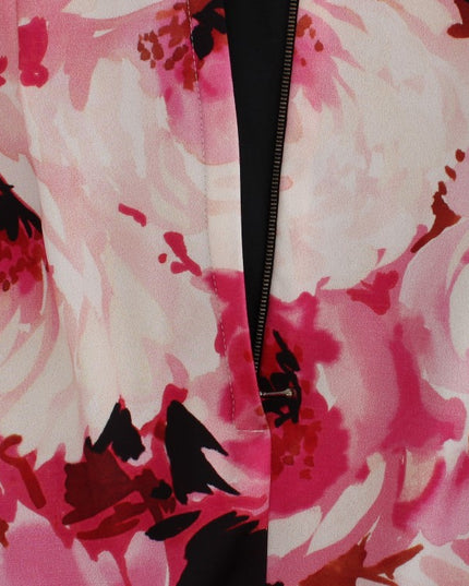 Dolce & Gabbana Pink Floral Print Long Maxi Sheath Dress
