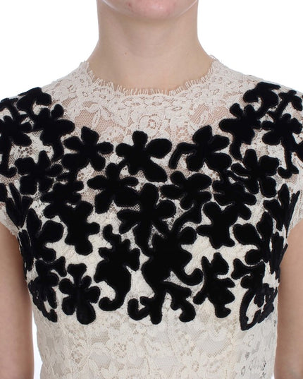 Dolce & Gabbana Floral Lace Ricamo Long Ball Maxi Dress