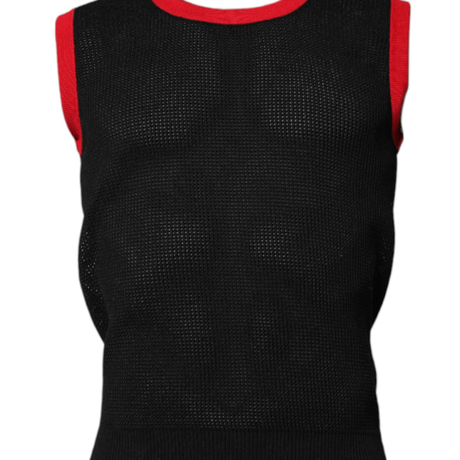 Dolce & Gabbana Black Cotton Slim Fit Round Neck T-shirt