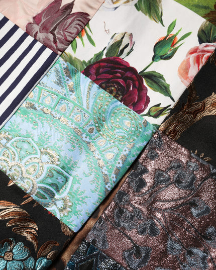 Dolce & Gabbana Multicolor Patchwork Sleeveless Sheath Dress