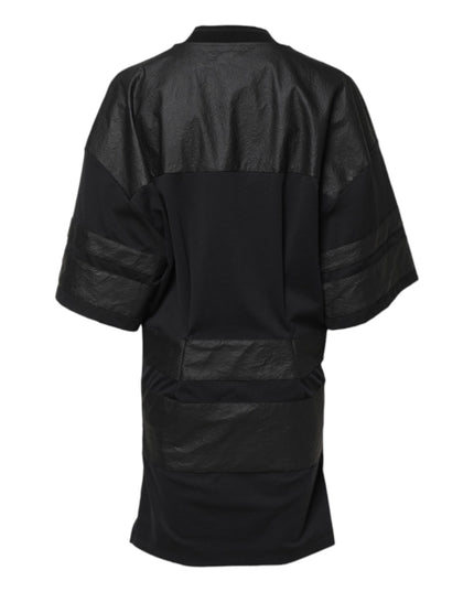 Dolce & Gabbana Black Cotton Short Sleeves V-neck T-shirt