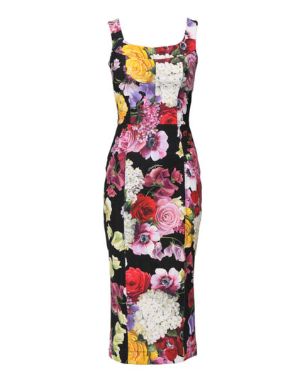 Dolce & Gabbana Multicolor Ortensia Patchwork Sheath Dress