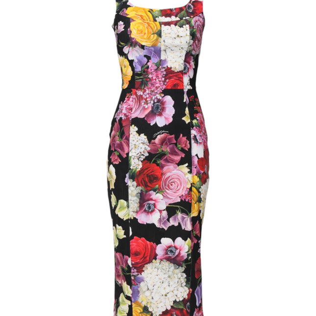 Dolce & Gabbana Multicolor Ortensia Patchwork Sheath Dress