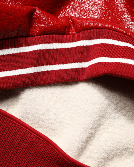 Dolce & Gabbana Red Wool DGLogo Embroidery Pullover Sweater