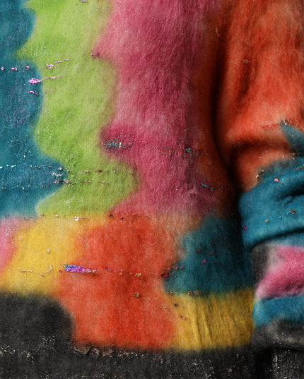 Dolce & Gabbana Multicolor Mohair Turtleneck Pullover Sweater