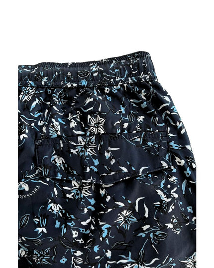 Trussardi Beachwear Blue Polyester Men Swim Short