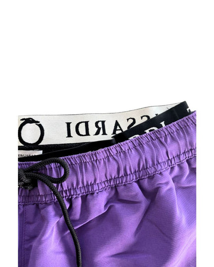Trussardi Beachwear Purple Polyester Men Swim Short