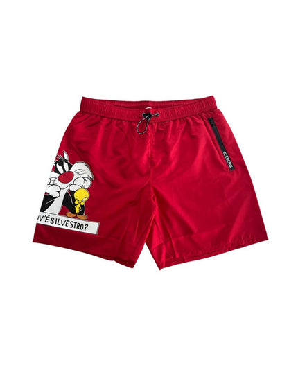 Iceberg Red Polyester Men Swim Short