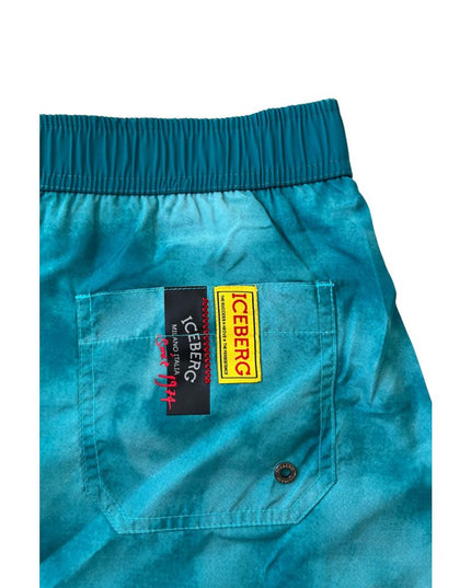 Iceberg Light Blue Polyester Men Swim Short
