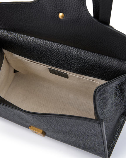 Gucci Black Leather GG Marmont Handbag