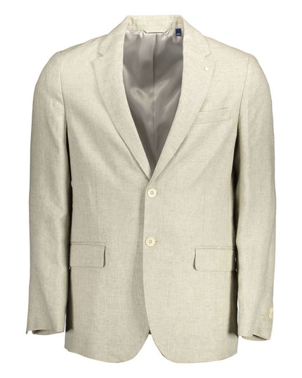 Gant Beige Linen Men Jacket