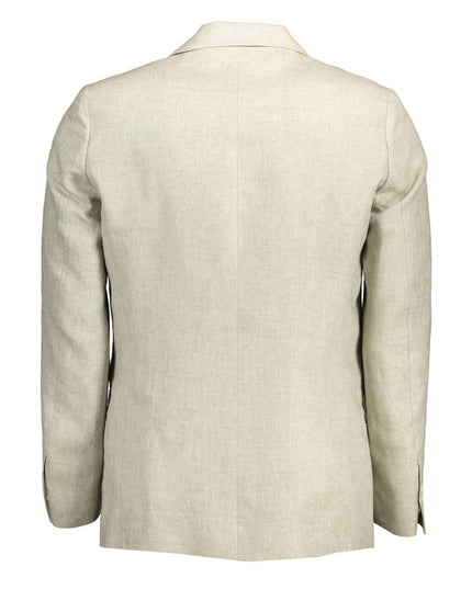 Gant Beige Linen Men Jacket