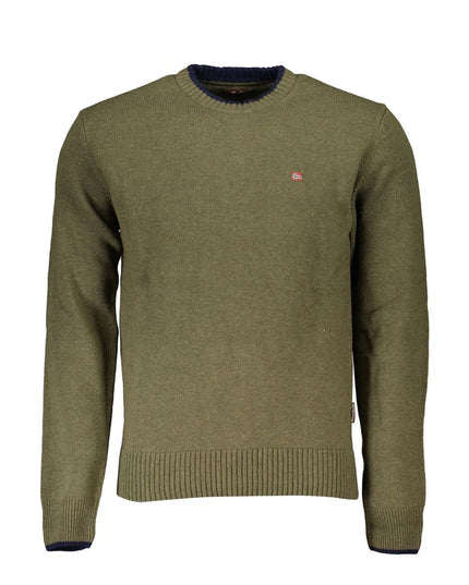 Napapijri Green Fabric Men Sweater