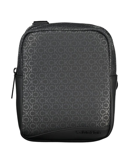 Calvin Klein Sleek Black Shoulder Bag with Contrasting Accents